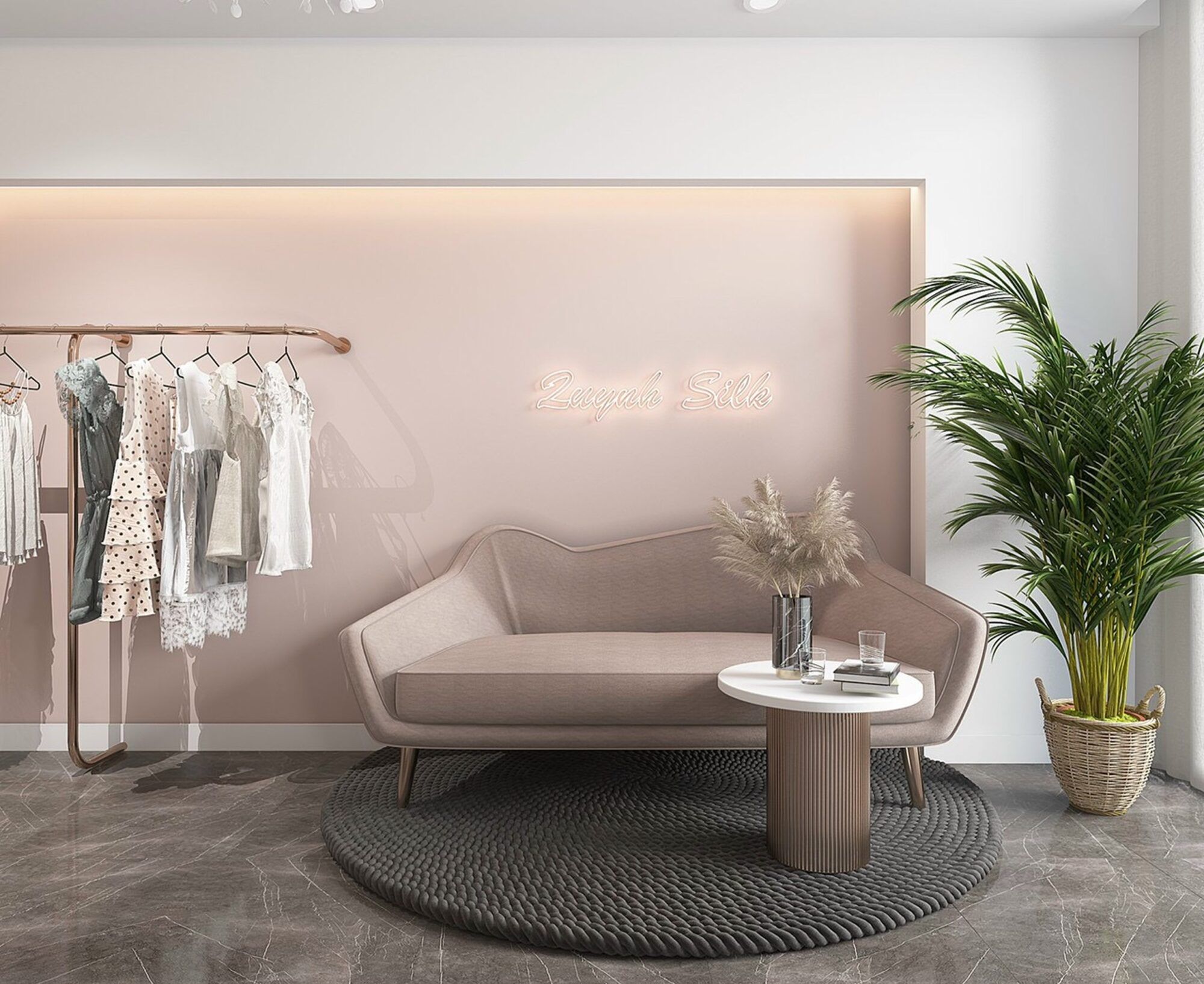 Mẫu thiết kế shop thời trang diện tích 30M2 đẹp sang chảnh 13 Thietkeshopthoitrang30m24