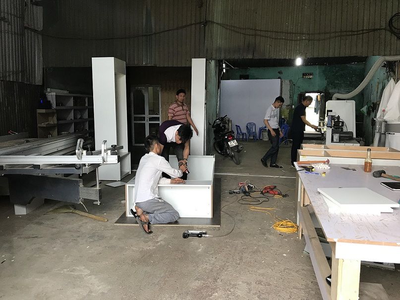 Xưởng sản xuất nội thất cửa hàng uy tín giá rẻ tại Hà Nội 6 Xuongsanxuathpdecor