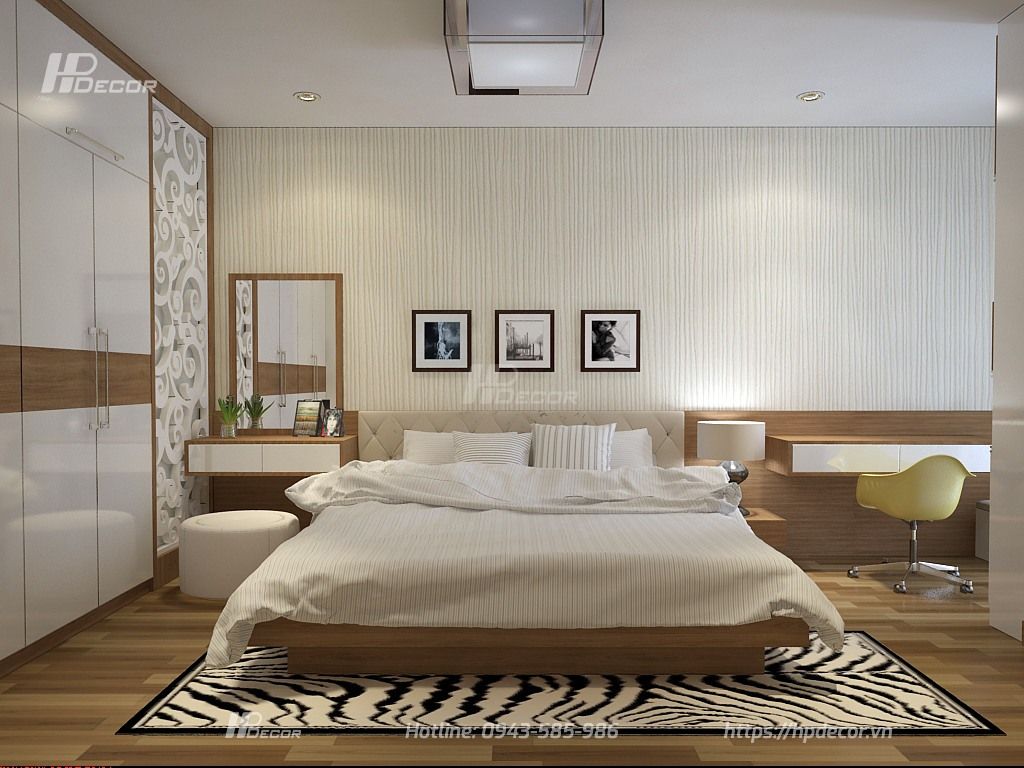 Thiết kế nội thất căn hộ chung cư Mỹ Đình 2 (70m2) tại Nam Từ Liêm 16 Thietkenoithatchungcumydinh110