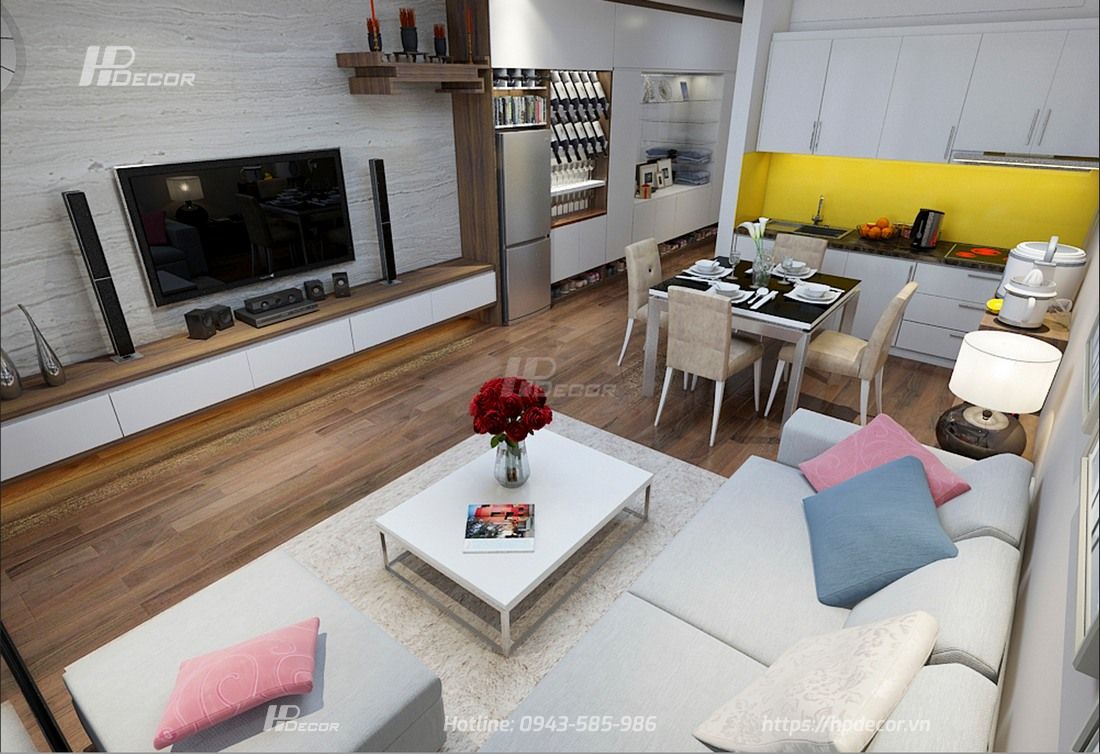 Thiết kế nội thất căn hộ chung cư Mỹ Đình 2 (70m2) tại Nam Từ Liêm 17 Thietkenoithatchungcumydinh19