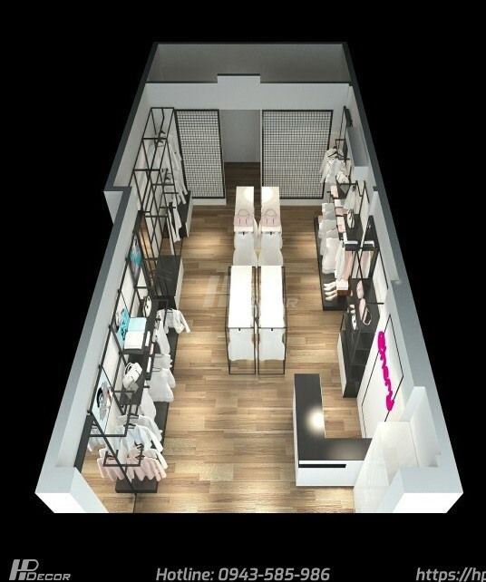 Thiết kế shop thời trang nữ Chery (25m2) tại Hà Đông 13 Thietkeshopthoitrangnuchery1
