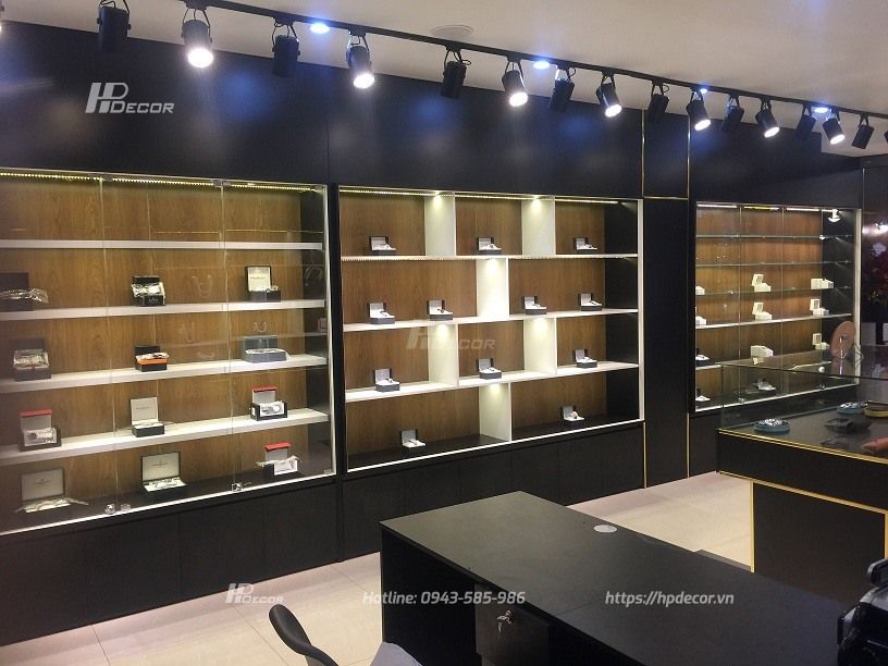 Thi công nội thất cửa hàng đồng hồ Minh Khôi Luxury (50m2) tại Long Biên 14 Donghokinhmattuixachcaocapminhkhoiluxury9