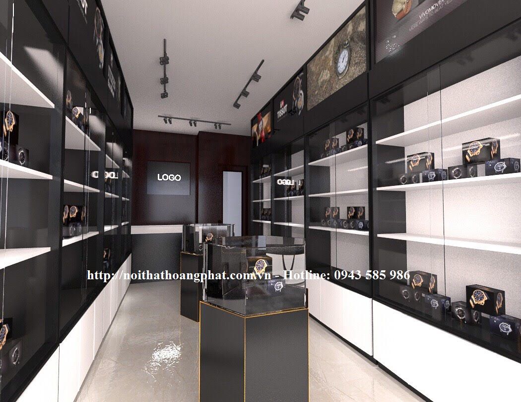 Thiết kế nội thất cửa hàng đồng hồ URUS (24m2) tại Hà Đông 2 Shopdonghourus2