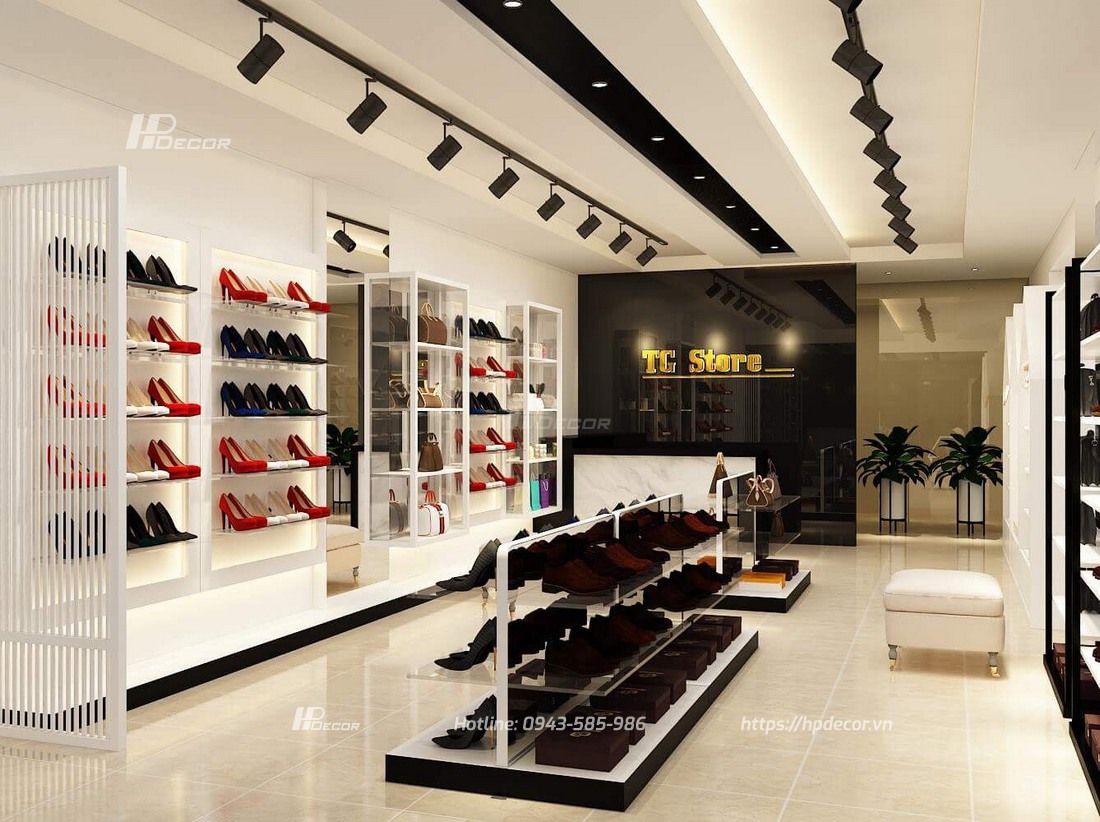 Thiết kế shop giày dép thời trang TG Store (35m2) tại Xuân Mai 2 Shopgiaydepthoitrangtgstore4