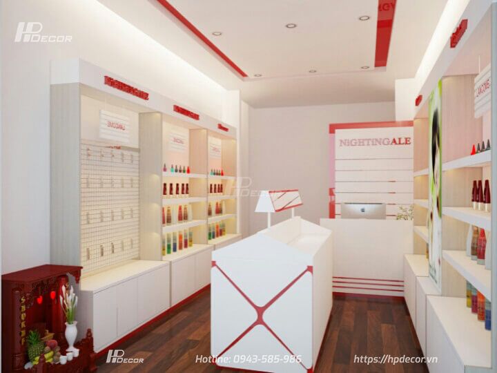 Thiết kế và thi công shop mỹ phẩm (15m2) chị Tuyết tại Ba Vì, Hà Nội 11 Shopmyphambavi2