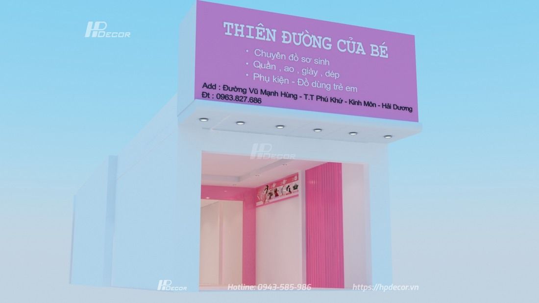 Thiết kế cửa hàng bán đồ sơ sinh trẻ em (60m2) tại Hải Dương 13 Thietkecuahangbandososinhtreem60m25
