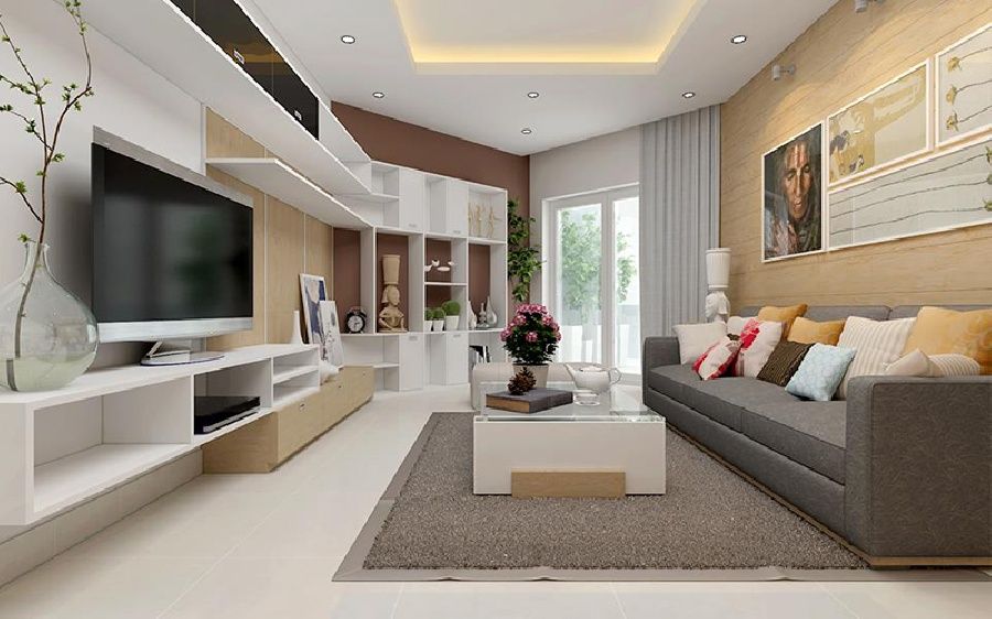 Mẫu thiết kế nội thất phòng khách đẹp, hiện đại HPK112 11 Thietkenoithatphongkhachhpk112