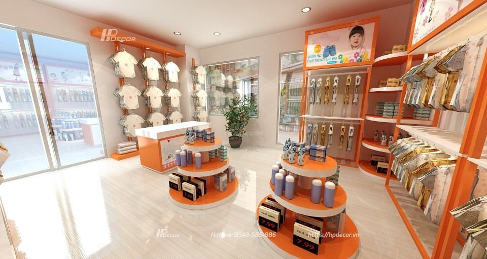 Thiết kế thi công shop thời trang trẻ em (20m2) tại Long Biên 12 Thietkethicongshopthoitrangtreem20m21