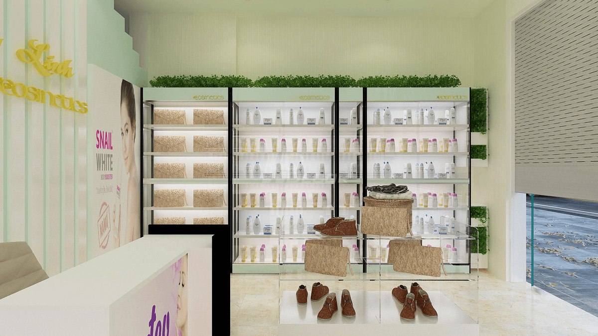 Thiết kế thi công shop mỹ phẩm Phương Linh (25m2) tại Yên Bái 3 Thiconghoanthienshopmyphamchilinhtaitinhyenbai02