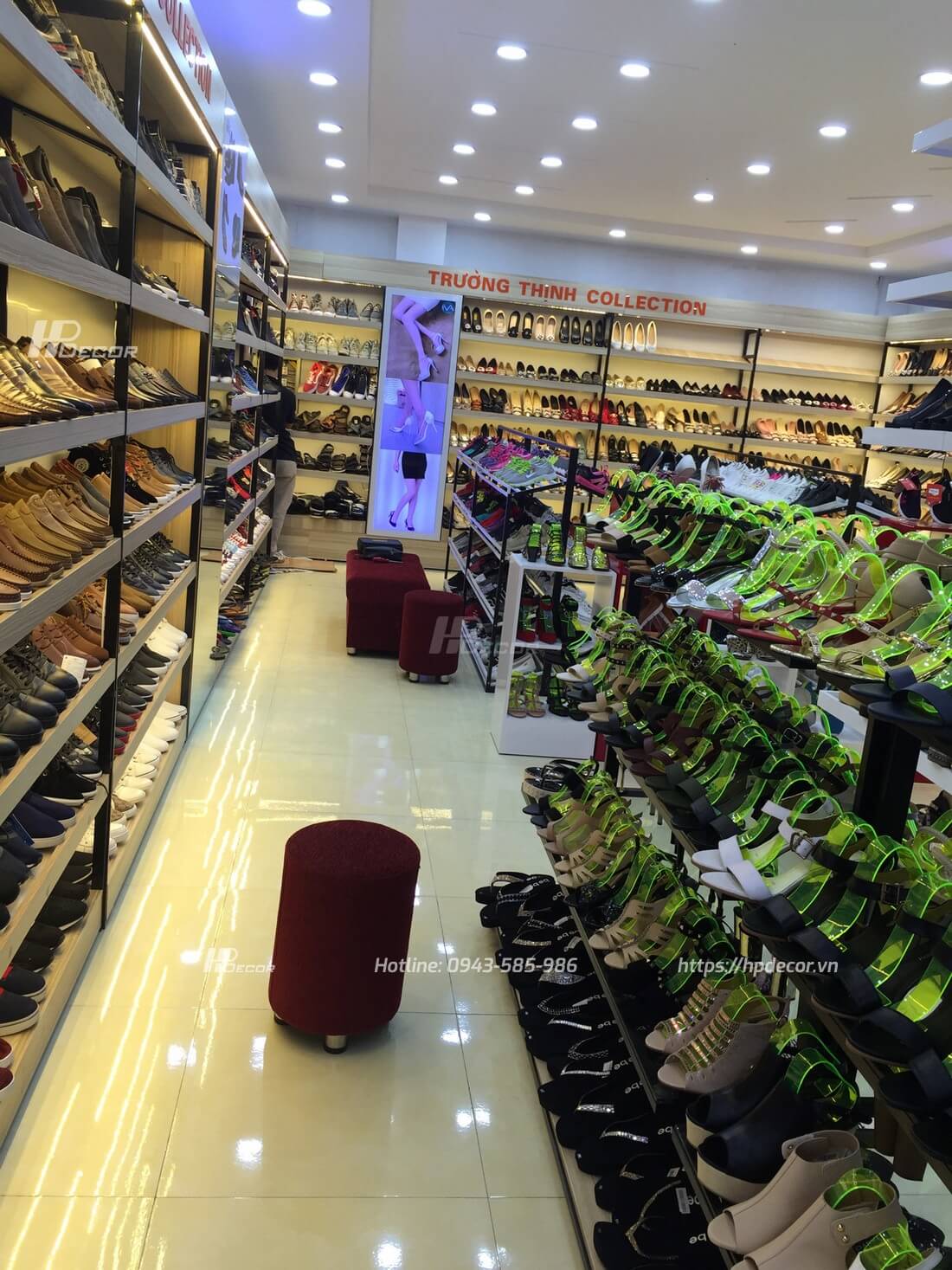 Thi công shop giày dép cao cấp Trường Thịnh Collecsion (70m2) tại TP. Thái Nguyên Thi-cong-shop-giay-dep-truong-thinh-2