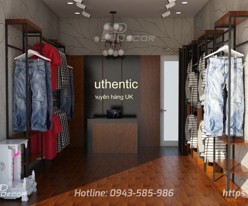 Thiết kế nội thất shop thời trang nam Authentic UK tại Lạng Sơn 2 Thietkenoithatshopthoitrangnamlangson02