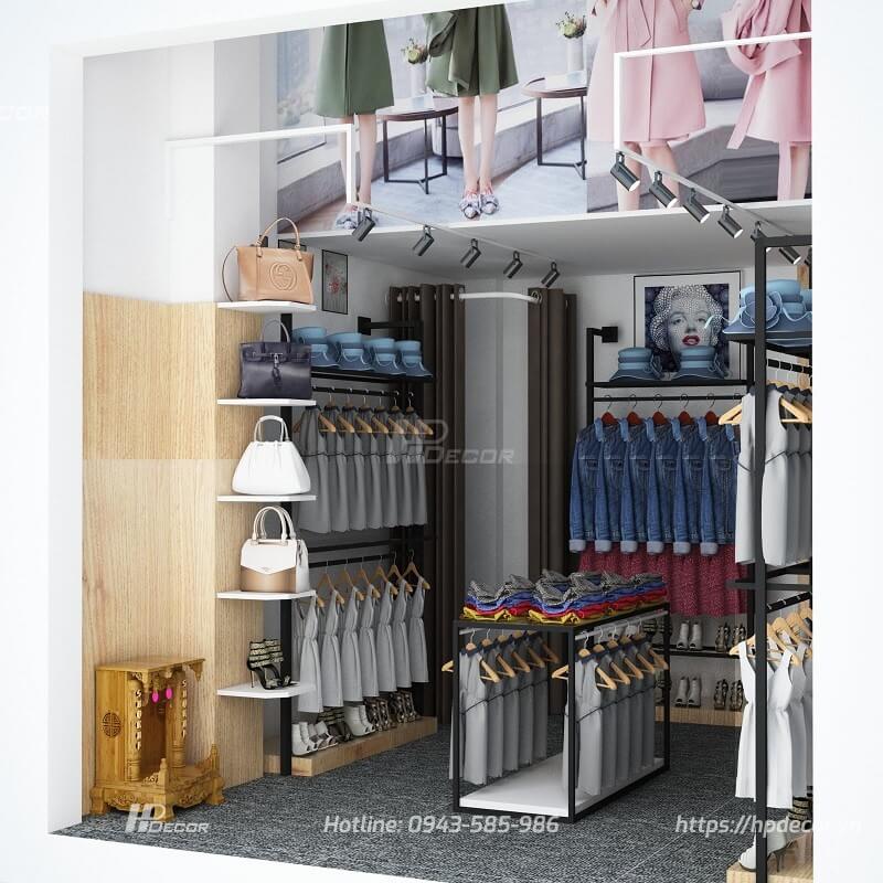 Thiết kế shop quần áo thời trang diện tích 15m2 tại Đông Anh 2 Thietkeshopquanaothoitrang15m21