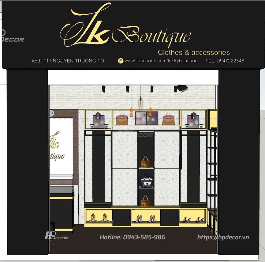 Thiết kế shop thời trang LK Boutique (15m2) 6 Thietkeshopthoitranglkboutique3