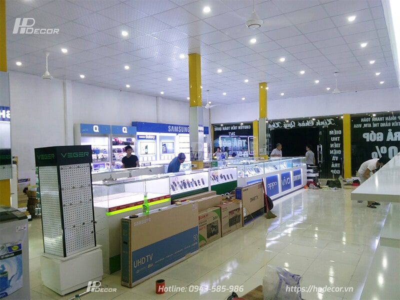 Thiết kế thi công nội thất trọn gói đẹp, uy tín, chuyên nghiệp 51 Thicongnoithatsieuthidienmayhongtung1min