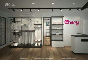 thiết kế shop quần áo nữ nhỏ đẹp