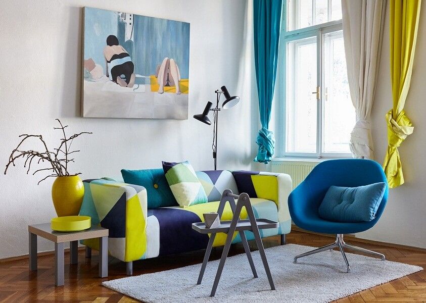TOP 25+ phong cách thiết kế nội thất được ưa chuộng nhất hiện nay 136 Phongcachcolorblockmin