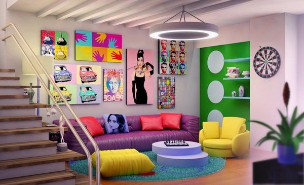 TOP 25+ phong cách thiết kế nội thất được ưa chuộng nhất hiện nay 152 Phongtraonghethuatpopartlagi27min