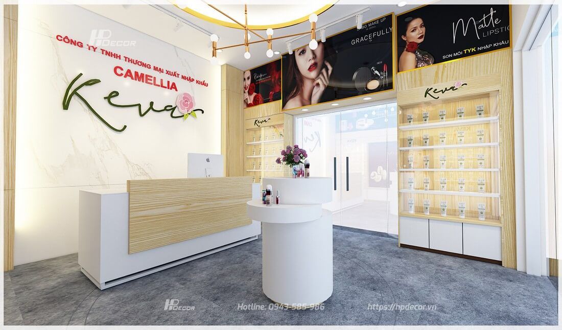 Thiết kế shop mỹ phẩm nhỏ xinh, đa dạng phong cách, hút khách 30 thiết kế shop mỹ phẩm nhỏ đẹp