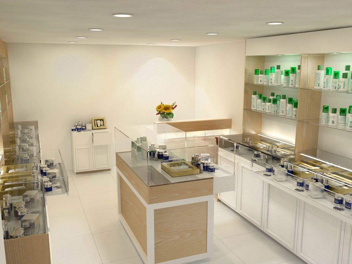 Thiết kế shop mỹ phẩm nhỏ xinh, đa dạng phong cách, hút khách 29 Thietkenoithatshopmyphamtanya2