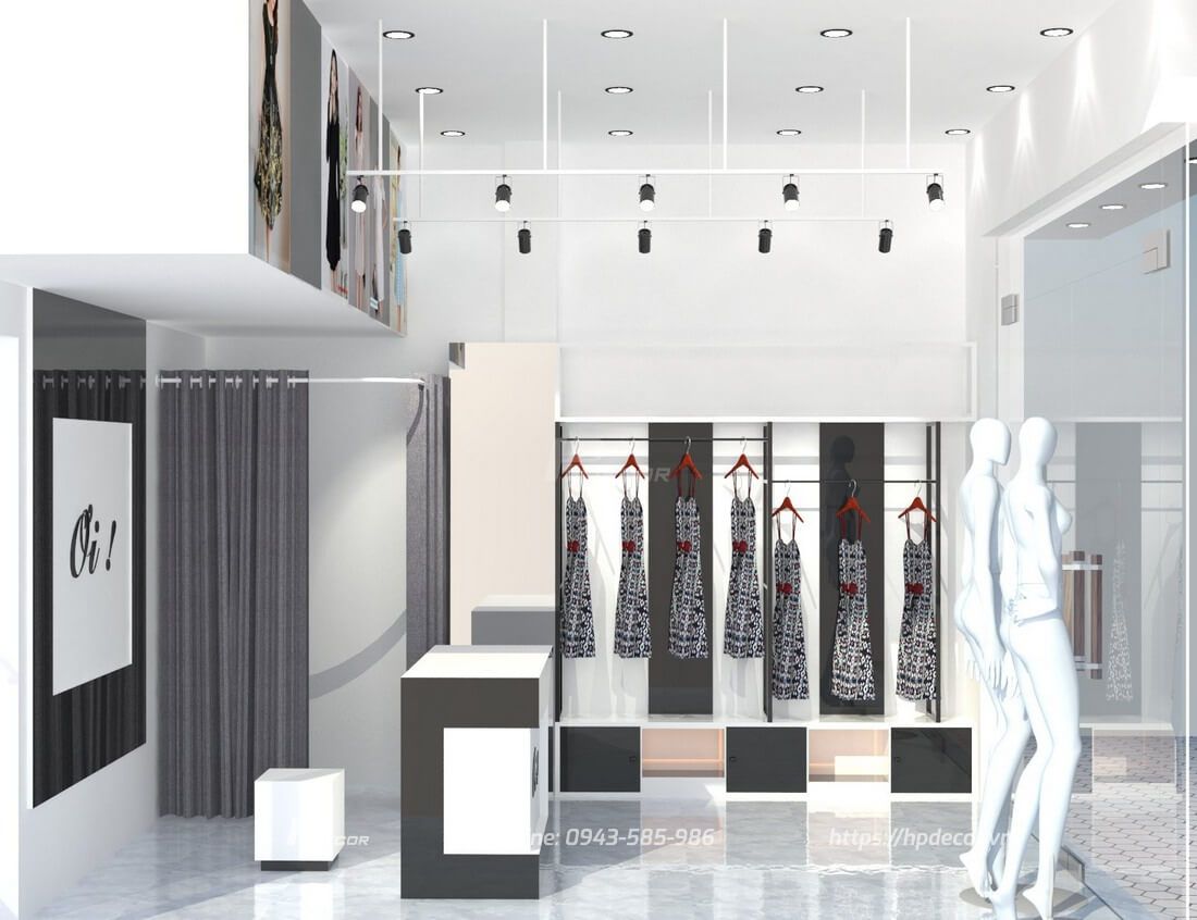 Thiết kế shop quần áo nữ nhỏ đẹp, chuyên nghiệp chi phí rẻ nhất 38 Thietkeshopthoitrangnu16m22