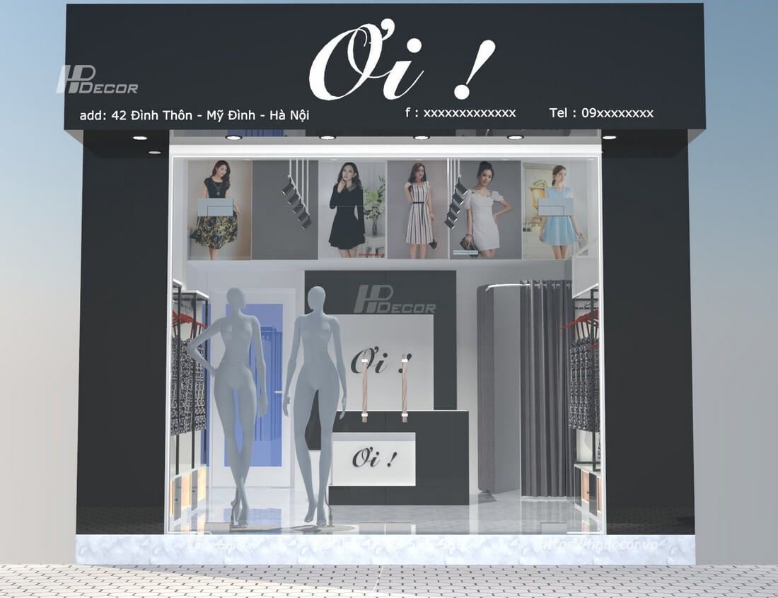 Thiết kế shop quần áo nữ nhỏ đẹp, chuyên nghiệp chi phí rẻ nhất 34 hpdecor.vnthiết kế shop quần áo nữ nhỏ đẹp