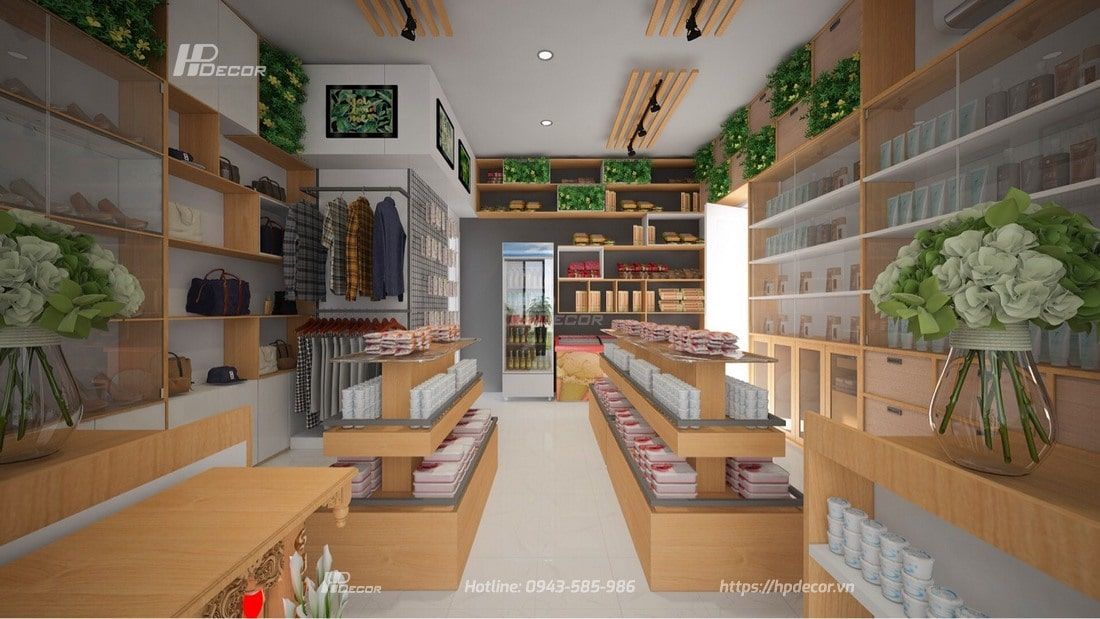 Thiết kế siêu thị mini đẹp, tiện lợi, uy tín 33 thiet ke thi cong cua hang tien ich 22m2 5 min