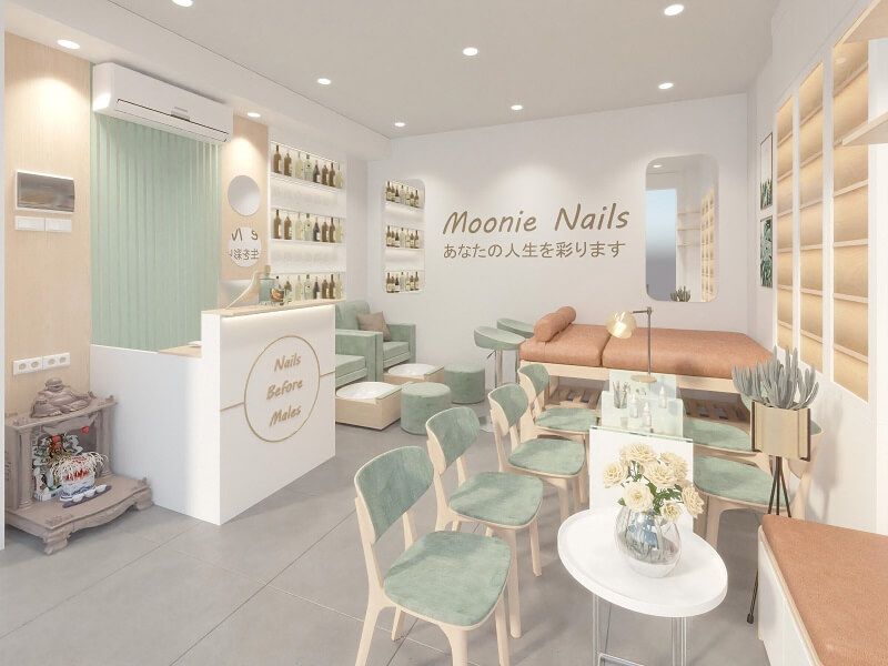 Thiết kế tiệm nail nhỏ đẹp, sang trọng & hiện đại 32 Thietketiemnailmoonienail
