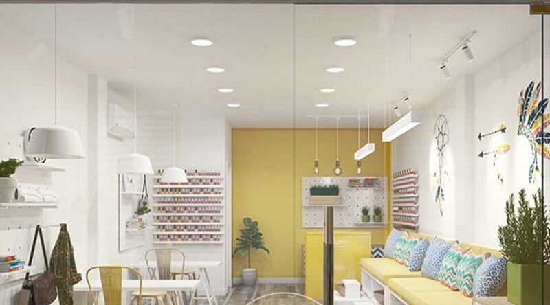 Thiết kế tiệm nail nhỏ đẹp, sang trọng & hiện đại 21 Tiem Nail Hop Menh Kim