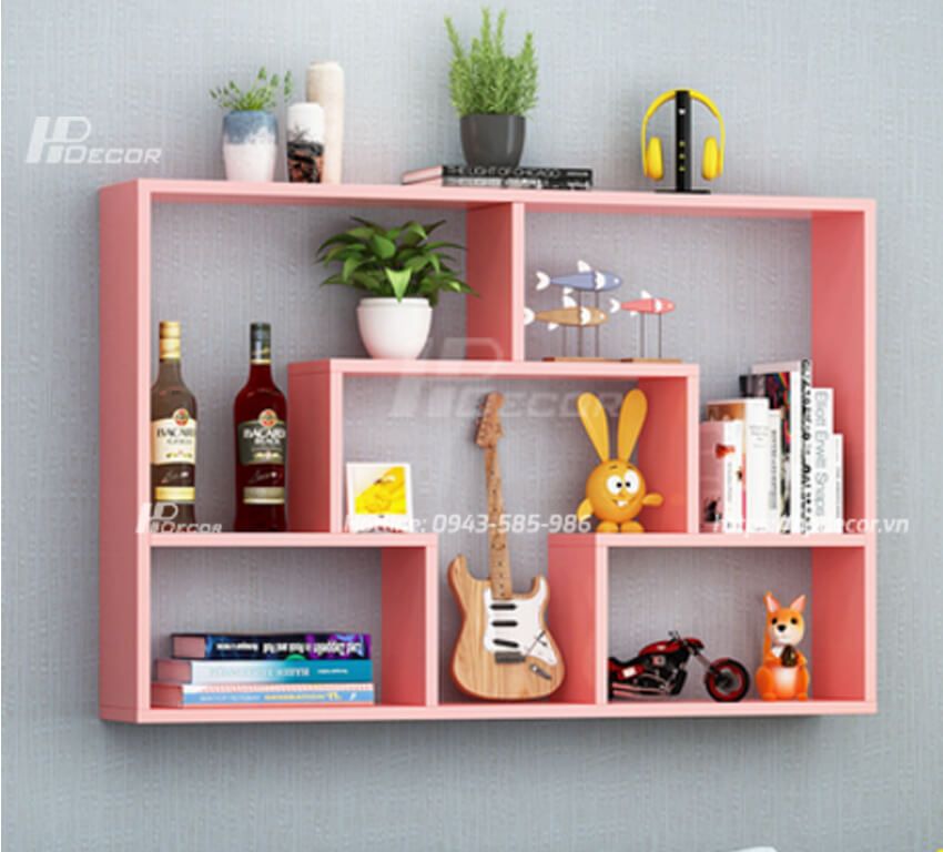 Kệ để đồ treo tường bằng gỗ KDD-01 Ke-de-do-treo-tuong