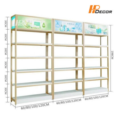 Kệ trưng bày hàng hóa bằng gỗ TTB-119 Ke-trung-bay-hang-hoa-co-den-4