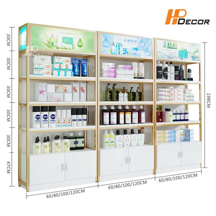 Kệ trưng bày hàng hóa bằng gỗ TTB-119 Ke-trung-bay-hang-hoa-co-den