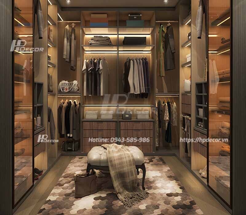 Kệ gỗ treo quần áo sang trọng, hiện đại TQA-01 Ke Go Treo Quan Ao Hien Dai 1 Hpdecor