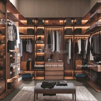 Kệ gỗ treo quần áo sang trọng, hiện đại TQA-01 Ke Go Treo Quan Ao Hien Dai 4 Hpdecor