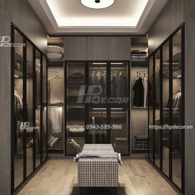 Kệ gỗ treo quần áo sang trọng, hiện đại TQA-01 Ke Go Treo Quan Ao Hien Dai 6 Hpdecor