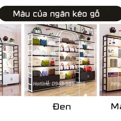 Ke Trung Bay San Pham Bang Go 2 Hpdecor