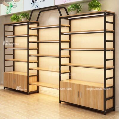 Ke Trung Bay San Pham Bang Go 2 Hpdecor