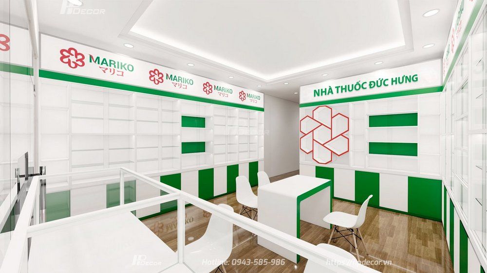 Thiết kế nhà thuốc Đức Hưng (18m2) đạt chuẩn GPP tại Nam Từ Liêm Nha Thuoc Duc Hung 01