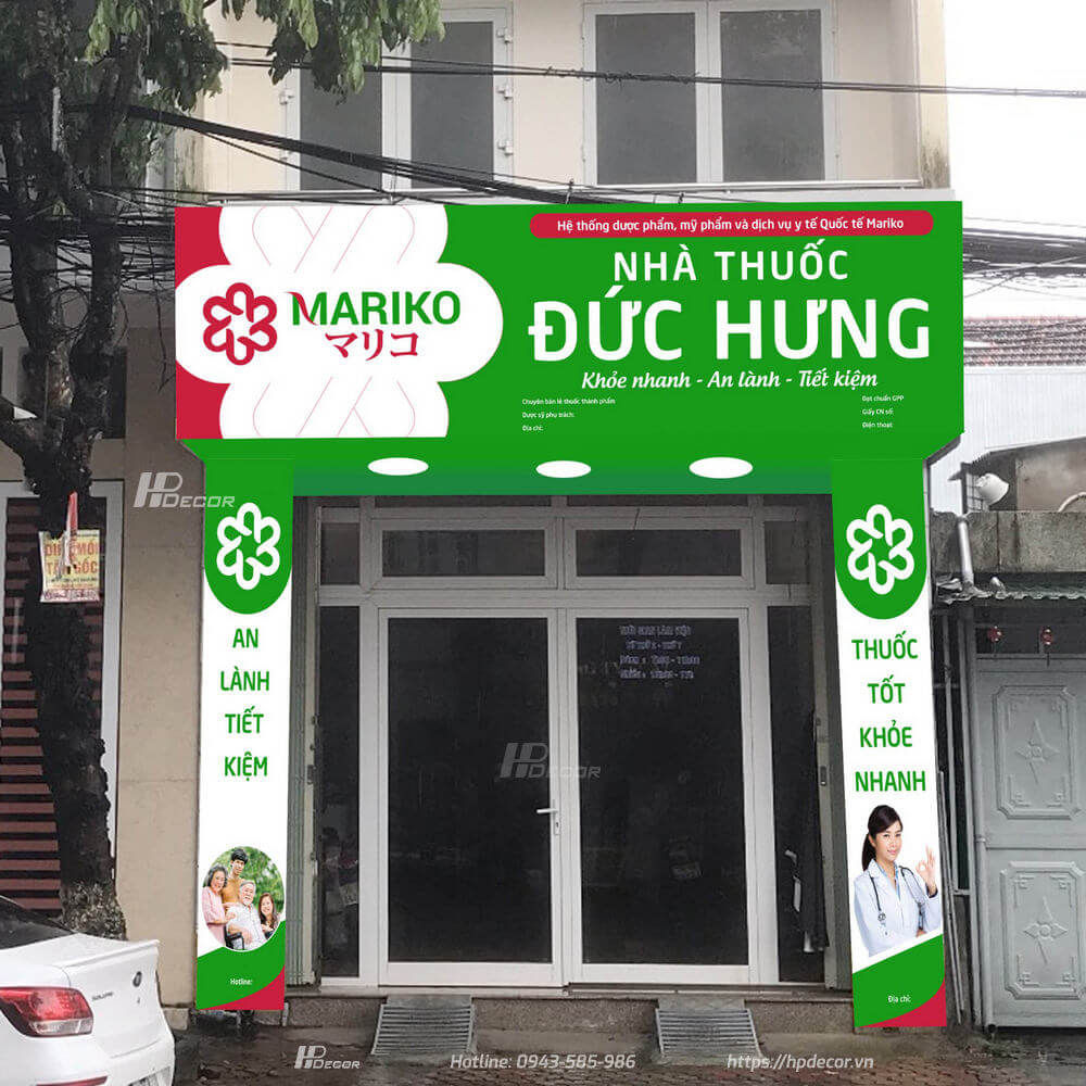 Thiết kế nhà thuốc Đức Hưng (18m2) đạt chuẩn GPP tại Nam Từ Liêm Nha Thuoc Duc Hung 02