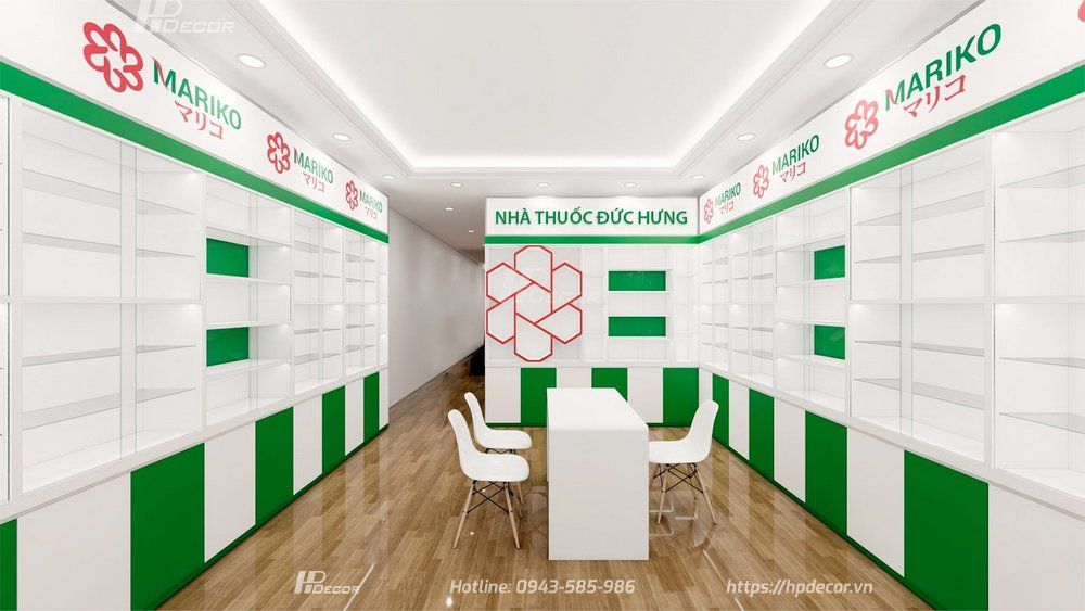 Thiết kế nhà thuốc Đức Hưng (18m2) đạt chuẩn GPP tại Nam Từ Liêm Nha Thuoc Duc Hung 04
