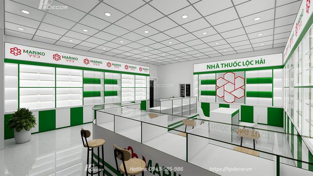 Thiết kế nhà thuốc Lộc Hải (40m2) đạt chuẩn GPP tại Cầu Giấy Nha Thuoc Loc Hai 01
