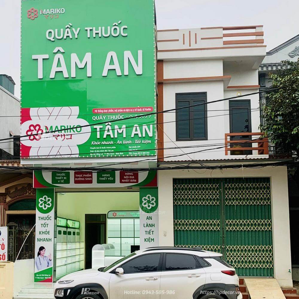 Thi công nội thất Quầy thuốc Tâm An (25m2) tại Ninh Bình Quay Thuoc Tam An 04