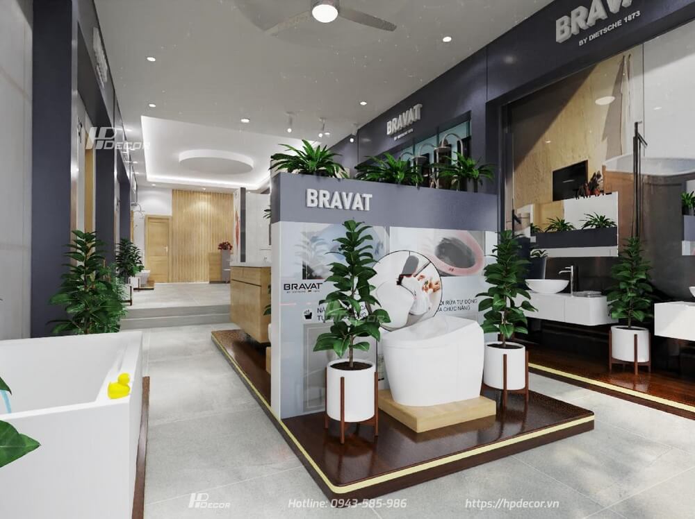 Thiết kế showroom thiết bị vệ sinh Bravat (80m2) tại Hải Dương Thiet Ke Showroom Thiet Bi Ve Sinh Bravat 09