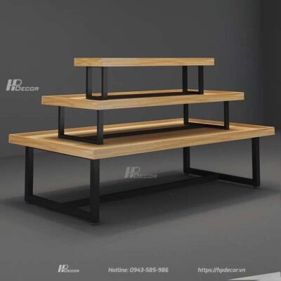 Ke Trung Bay Giay Dep Bang Go 2 Hpdecor