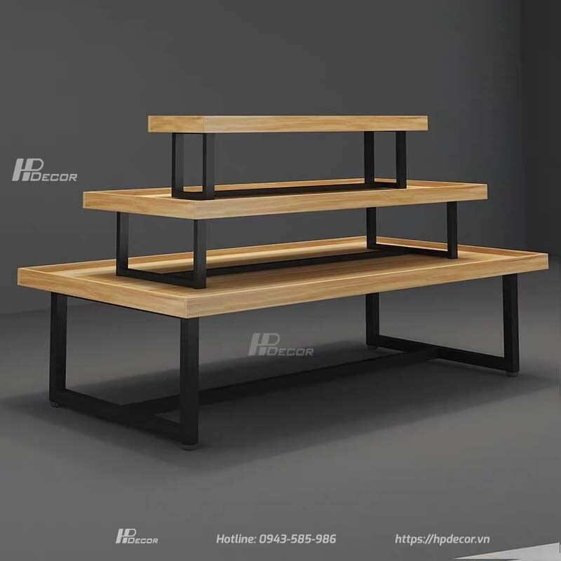 Ke Trung Bay Giay Dep Bang Go 2 Hpdecor