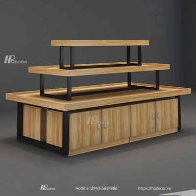 Ke Trung Bay Giay Dep Bang Go 3 Hpdecor
