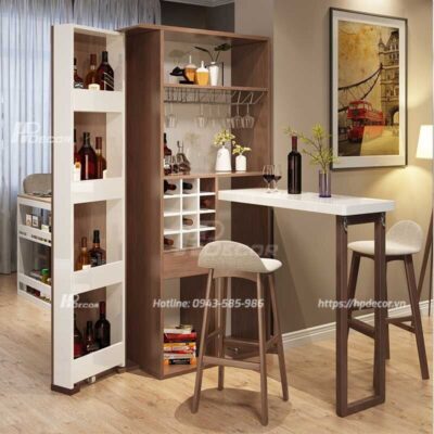 Tủ rượu phòng khách đẹp thiết kế nhỏ gọn Tu Ruou Phong Khach 1 Hpdecor
