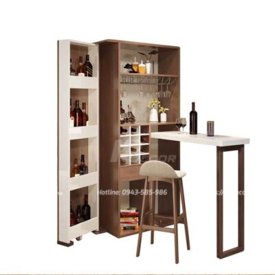 Tủ rượu phòng khách đẹp thiết kế nhỏ gọn Tu Ruou Phong Khach 4 Hpdecor