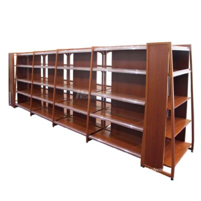 Kệ để trưng bày sản phẩm kết hợp gỗ và kim loại TTB-144 Ke De Trung Bay San Pham 3 Hpdecor