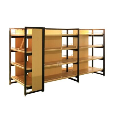 Kệ để trưng bày sản phẩm kết hợp gỗ và kim loại TTB-144 Ke De Trung Bay San Pham Hpdecor