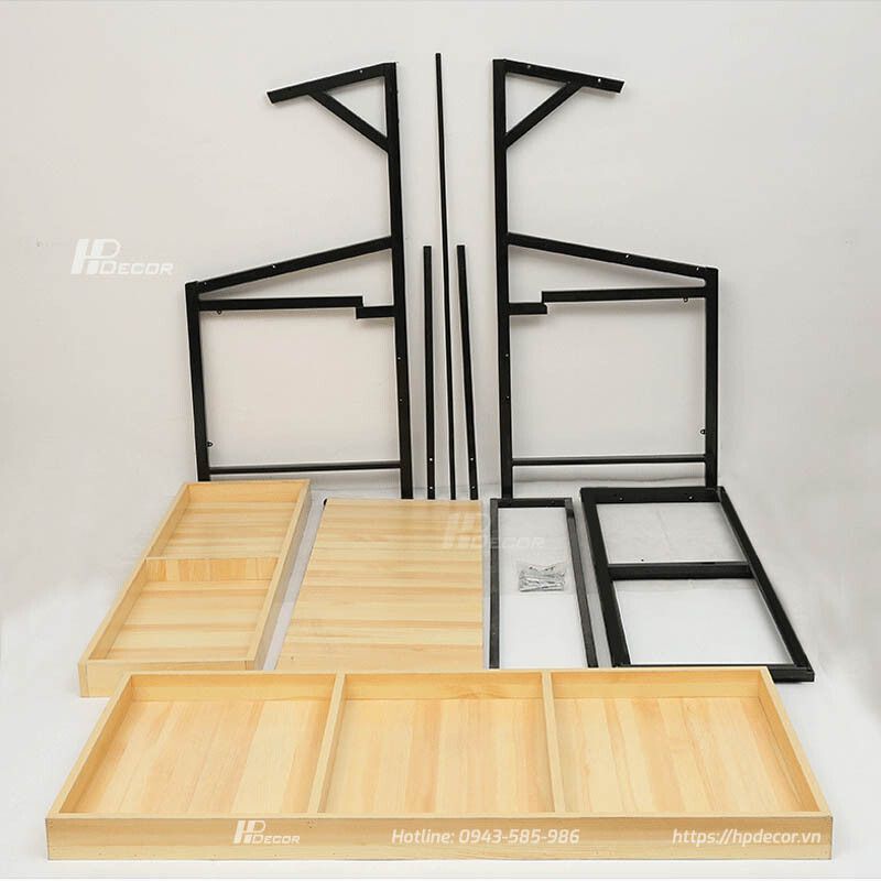 Kệ gỗ siêu thị đẹp để hoa quả, rau củ TTB-143 Ke Go Sieu Thi Dep De Rau Hoa Qua 1 Hpdecor